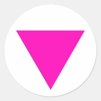 Sticker Rond gay pride "PINK TRIANGLE"