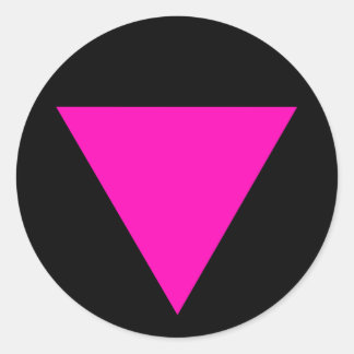 Sticker Rond gay pride "PINK TRIANGLE"