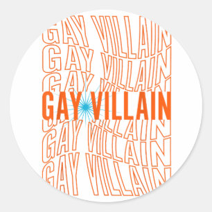 Sticker Rond Gay Villain Mème Drôle LGBT Gay pride Lesbian