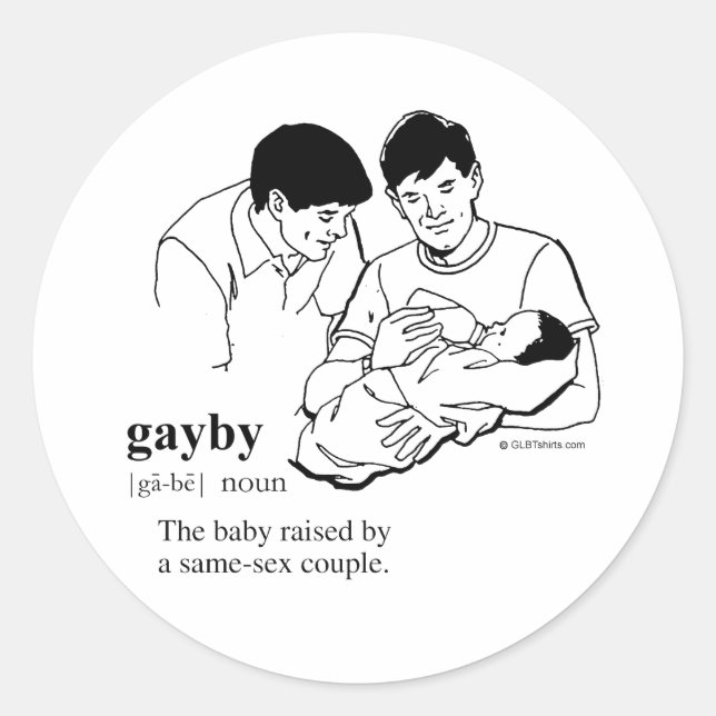 Sticker Rond GAYBY (Gay) (Devant)