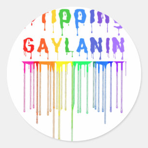 Sticker Rond Gaylanin Gay Melanin Funny Gay pride Mont