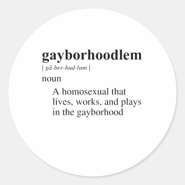 STICKER ROND GAYQUARTIERLEM (Devant)