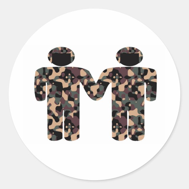 Sticker Rond Gays en uniforme (Devant)