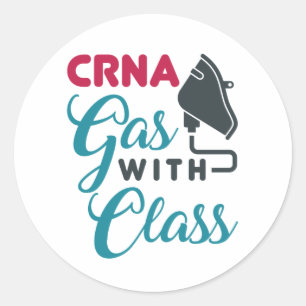 Sticker Rond Gaz CRNA avec appréciations amusantes de classe