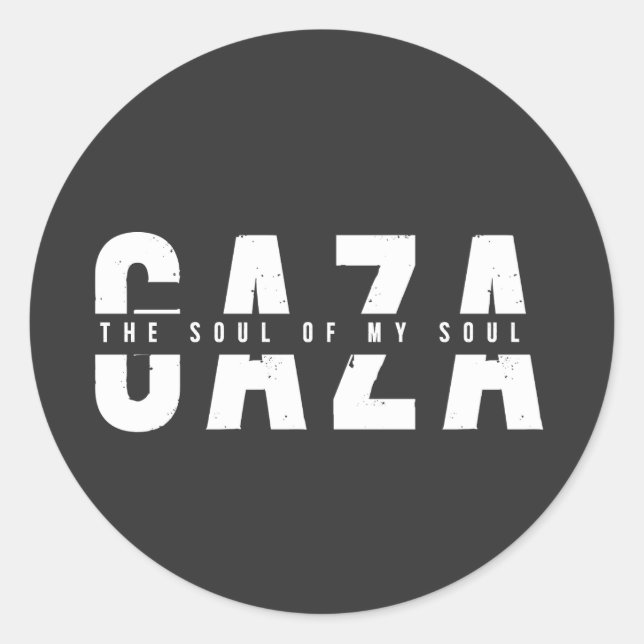 Sticker Rond GAZA L'âme de mon âme (Devant)