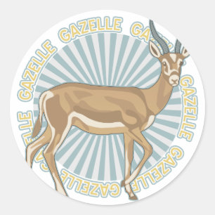Sticker Rond Gazelle classique