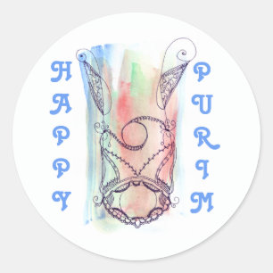 Sticker Rond Géant Megillah Scroll Purim