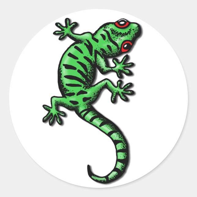 Sticker Rond gecko (Devant)