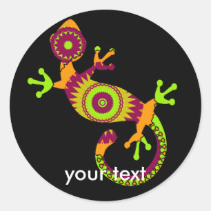 Sticker Rond gecko