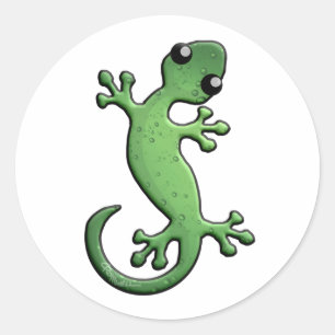 Sticker Rond Gecko de pluie verte