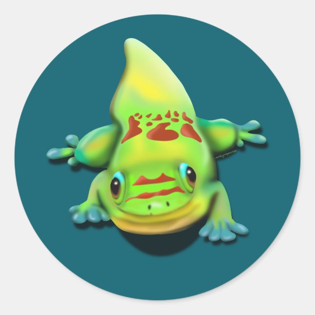 Sticker Rond Gecko Gold Dust Day (Devant)