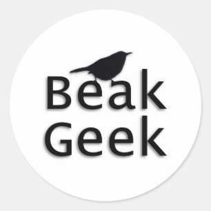 Sticker Rond Geek de bec— Wren