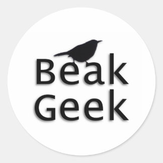 Sticker Rond Geek de bec— Wren