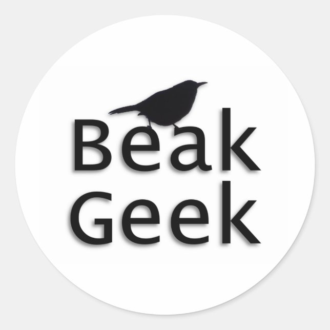 Sticker Rond Geek de bec— Wren (Devant)