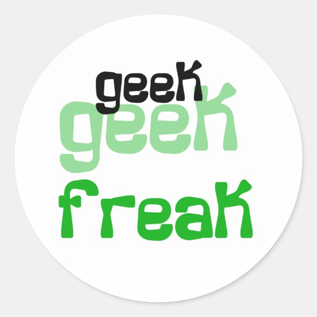 Sticker Rond Geek Freak (Devant)