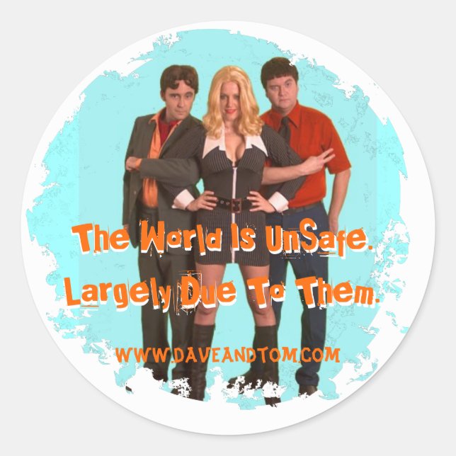 Sticker Rond Geeks de sécurité : SVI Cast Photo (Devant)