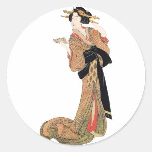 Sticker Rond Geisha