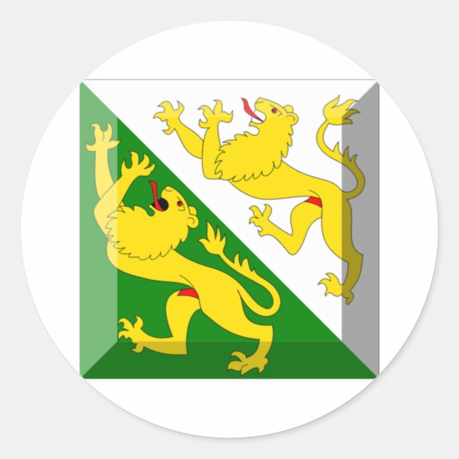 Sticker Rond Gem Drapeau De Thurgau (Devant)