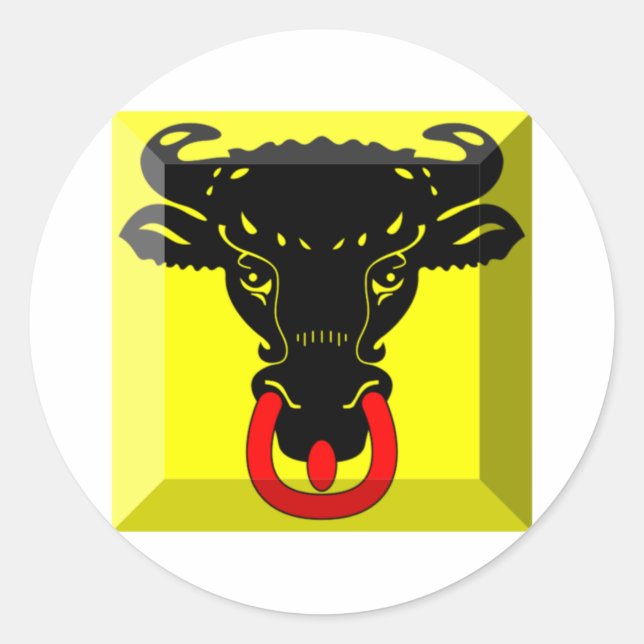 Sticker Rond Gem. Drapeau Uri (Devant)