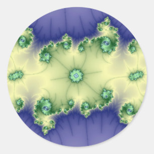 Sticker Rond Gem rare - Fractal