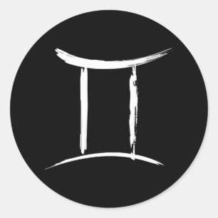 Sticker Rond GEMEAUX Les Jumeaux Signe du Zodiaque Astrologie