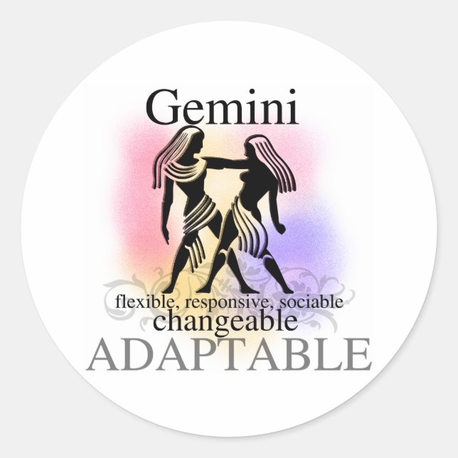 Sticker Rond Gemini à propos de vous (Devant)