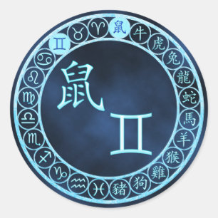 Sticker Rond Gemini/Rat