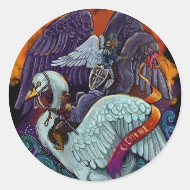 Sticker Rond Gemini~zodiac (Devant)