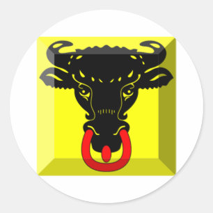 Sticker Rond Gemme de drapeau d'Uri