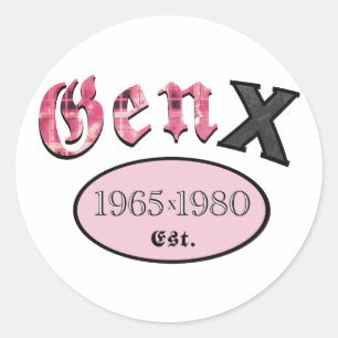 Sticker Rond Gen X 1965-1980