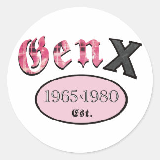 Sticker Rond Gen X 1965-1980