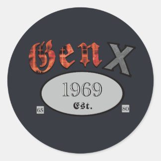 Sticker Rond Gen X 1969