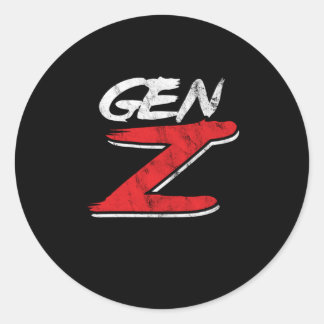Sticker Rond Gen Z Génération Z Millenials Boomer Cadeau