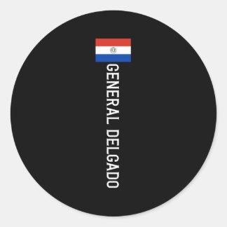 Sticker Rond Général Delgado Paraguay Emblem Escudo Bander