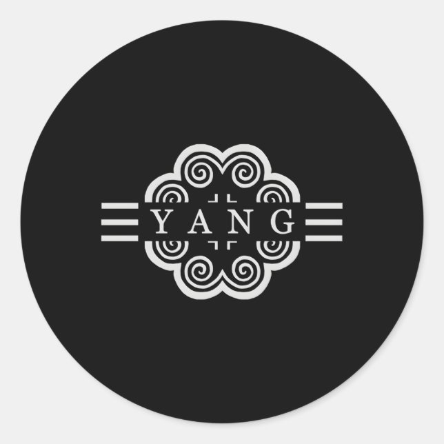 Sticker Rond Génération du clan Hmong Yang (Devant)