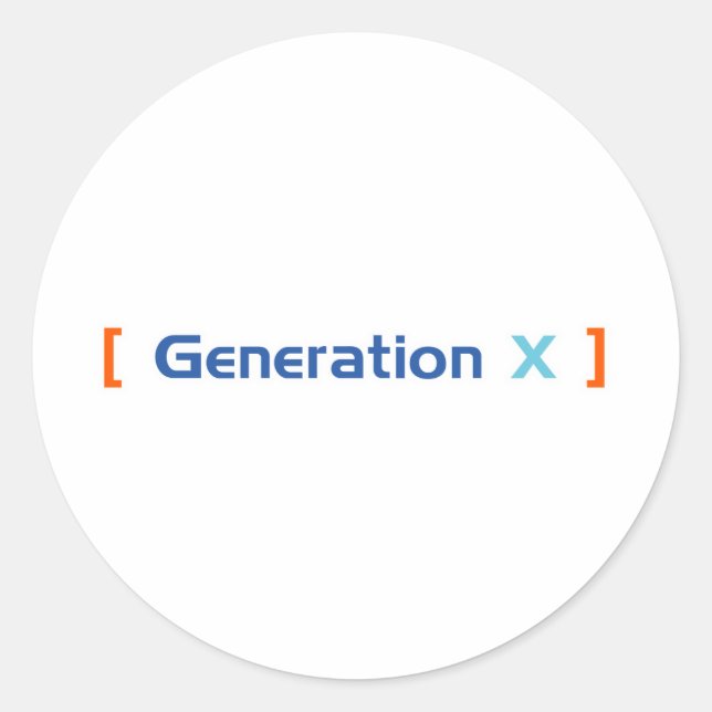 Sticker Rond Génération X (Devant)