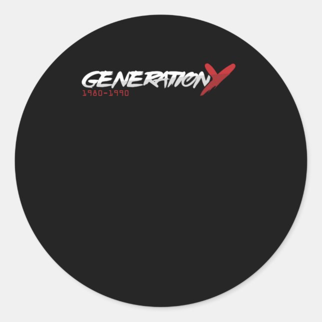 Sticker Rond Génération Y Génération Z Boomer Millenials Cadeau (Devant)