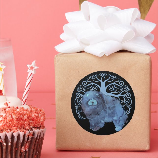 Sticker Rond GÈNES FADÉS Chow Tree of Life (Fête)