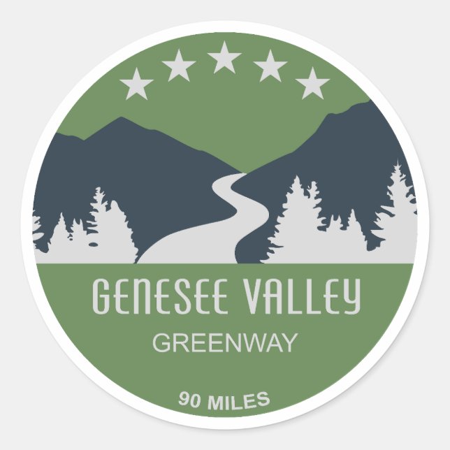Sticker Rond Genesee Valley Greenway New York (Devant)