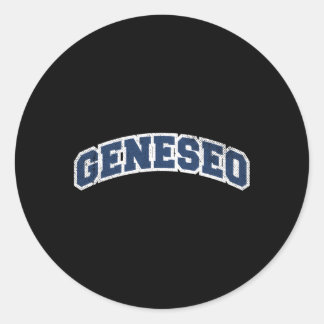 Sticker Rond Geneseo New York Style Varsity