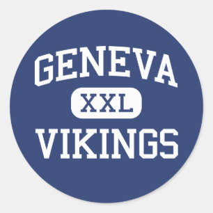 Sticker Rond Geneva Vikings Middle School Genève Illinois