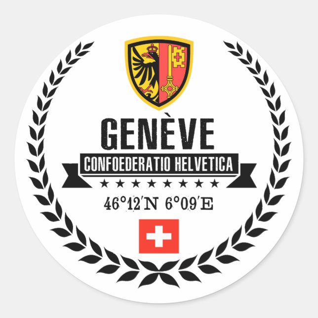 Sticker Rond Genève (Devant)