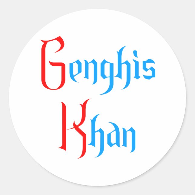 Sticker Rond Genghis Khan (Devant)