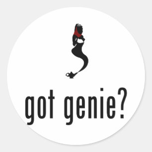 Sticker Rond Genie