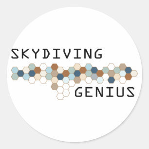 Sticker Rond Génie de la Skydive