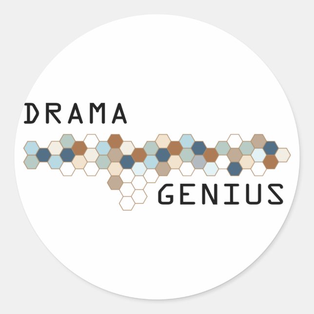Sticker Rond Génie dramatique (Devant)