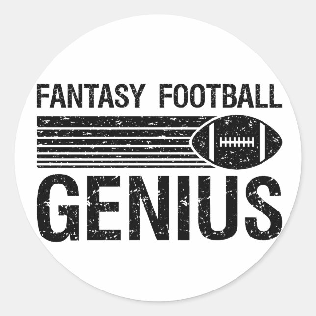 Sticker Rond Genius de football Imaginaire 1 (Devant)