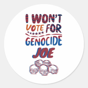 STICKER ROND GÉNOCIDE JOE