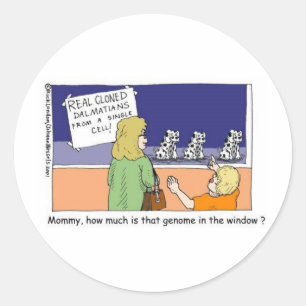 Sticker Rond Génome Dans La Fenêtre Cadeaux Et T-Shirts Drôles
