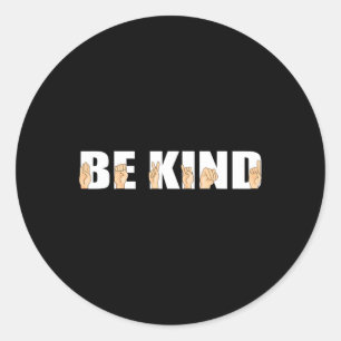 Sticker Rond Genre Langue des Signes Sourd